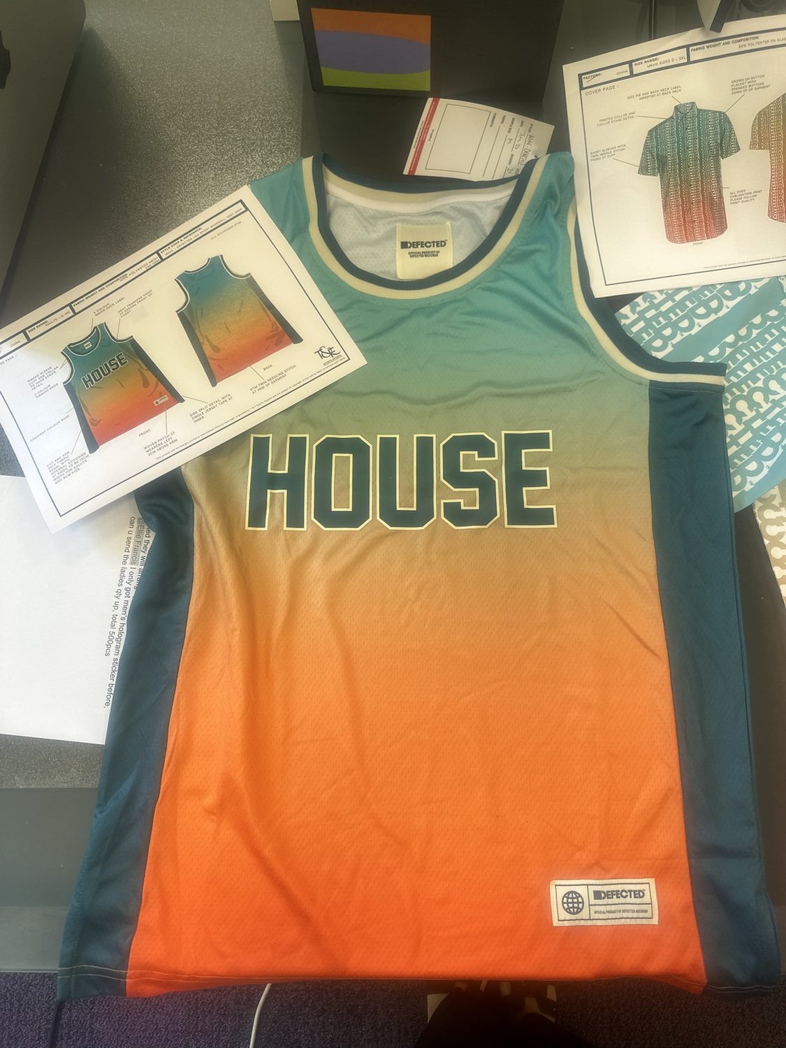 Defected Records basketball vest merch